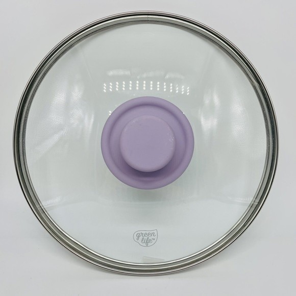 Green Life Replacement Lid for 8.5 Inch Pots Pans Purple Knob Handle - Picture 1 of 4